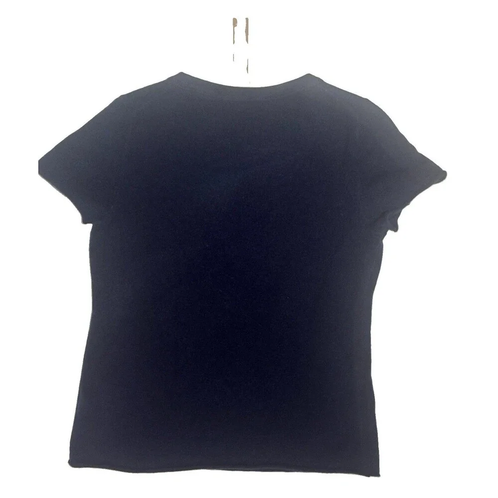 NWT J.Crew Short-sleeve Cashmere Relaxed T-shirt in Navy Blue Sweater LG